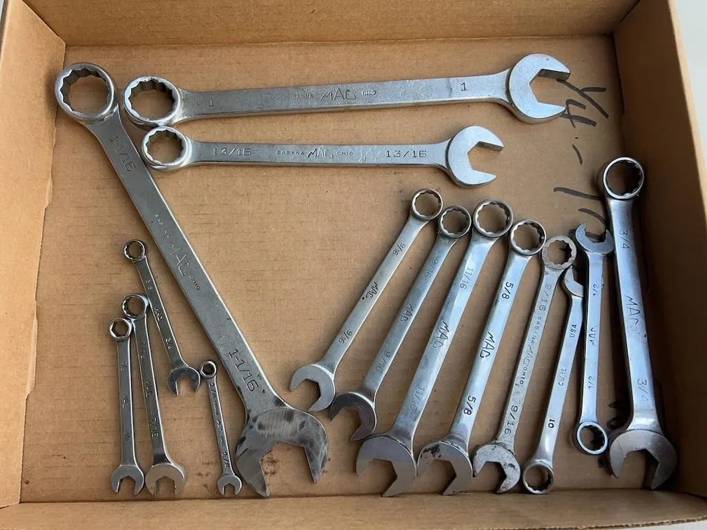 MAC 15 Pcs Standard Box End Wrenches 1/4-1