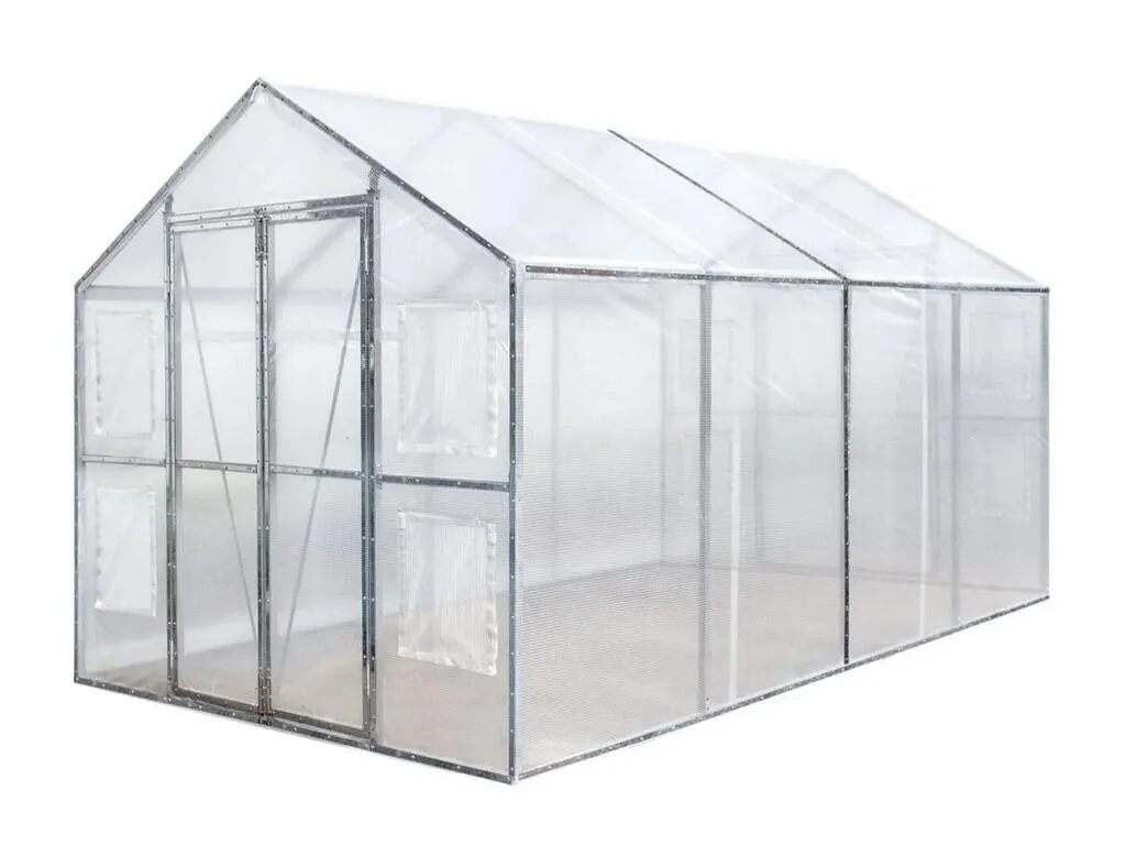 StanForge-GH813 Steel Greenhouse 8x13 Leno Clear