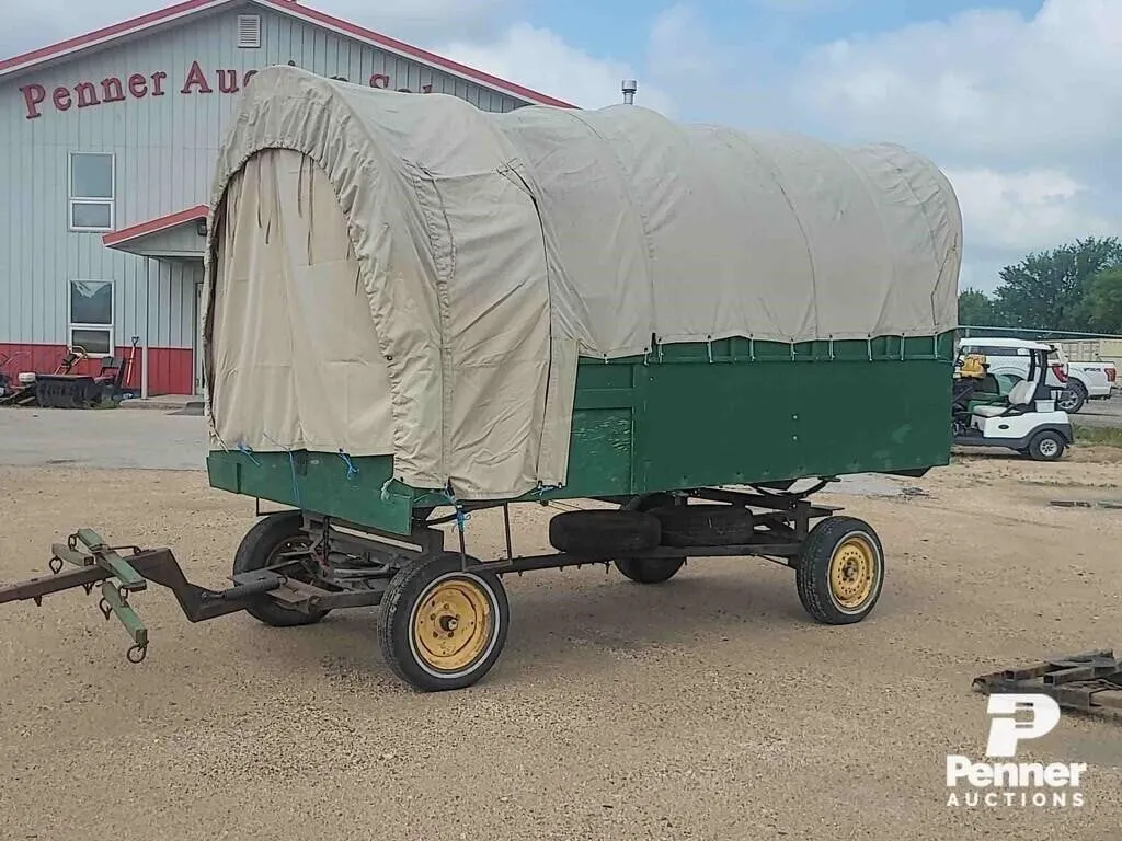 Horse Drawn 12'x6' Wagon w/ Canvas Cover