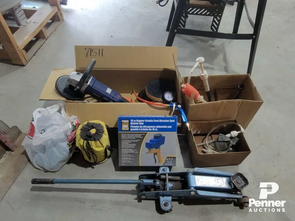 Floor Jack, Oil Pumps, Simoniz Polisher