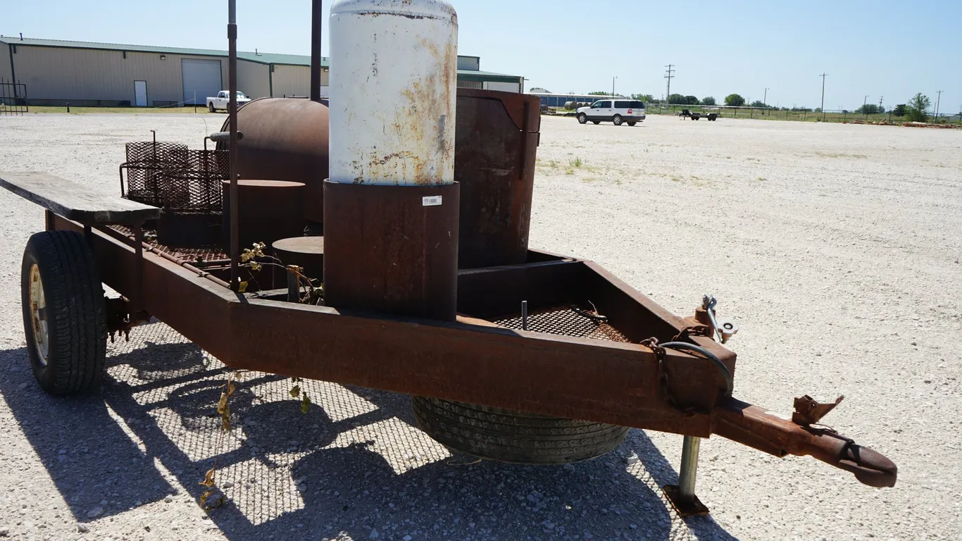 5' x 8' Homemade Bumper Pull Charcoal Grill Trailer