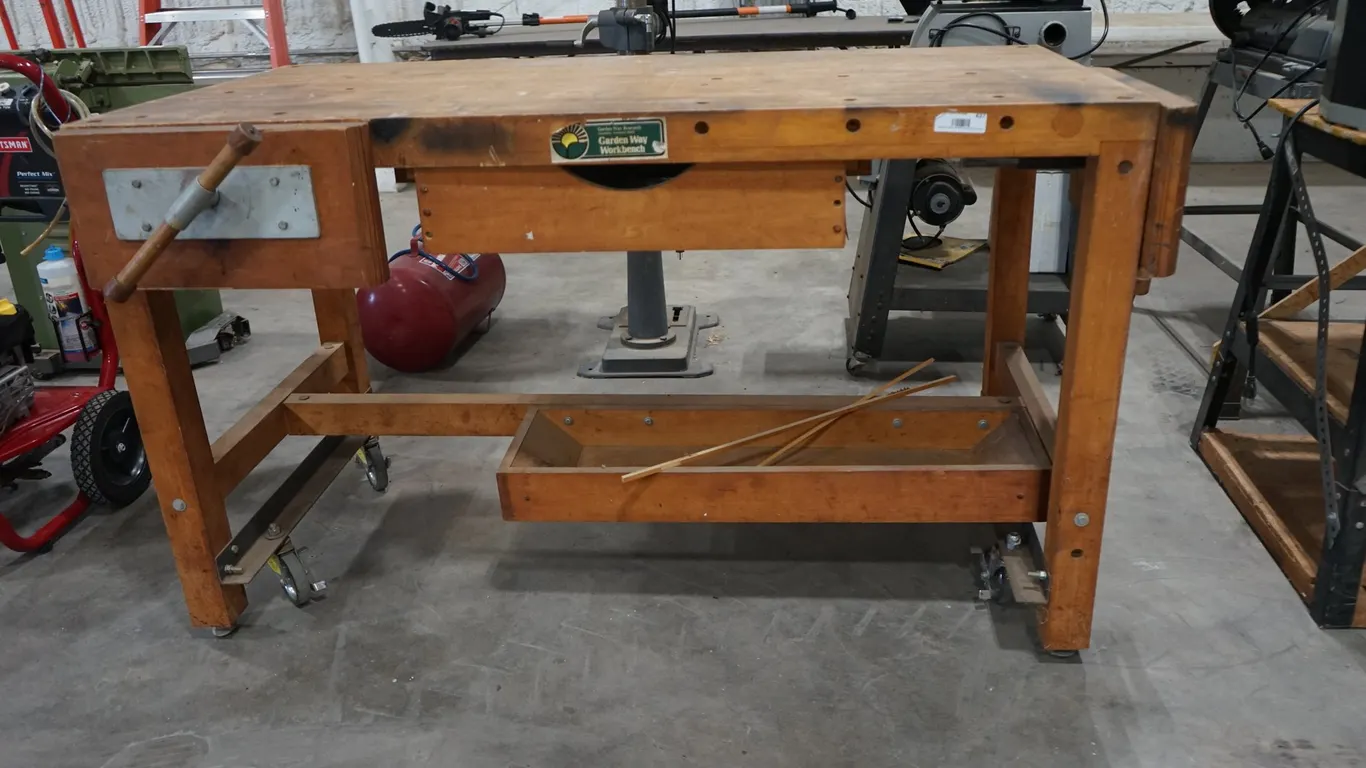 Rolling Wood Shop Wood Bench