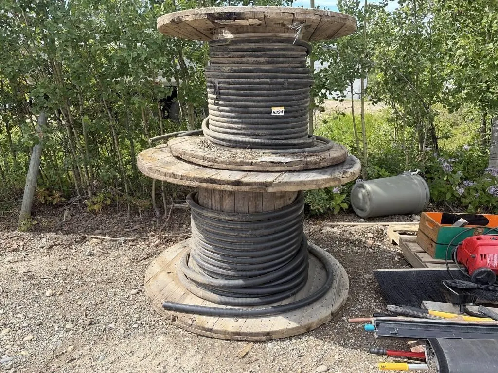 Two Partial Rolls of Electrical Cable