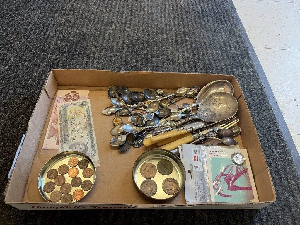 Collectable Antique Spoons, Coins & More
