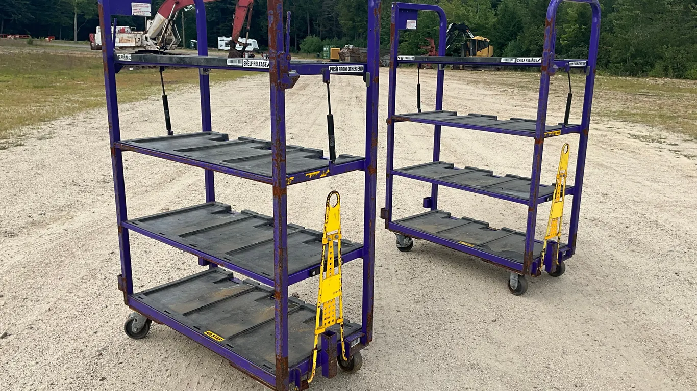QTY (2) 4-SHELF ROLLING CARTS