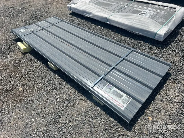 Quantity of (30) 8 ft x 3 ft Grey Corrugated Tin (Unused)