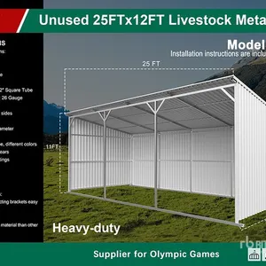 2026 KJ K2512 12 ft x 25 ft Metal Livestock Shelter (Unused)