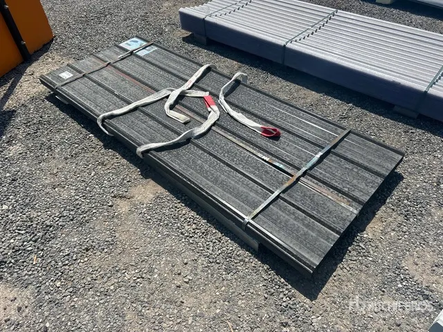 Quantity of (70) 8 ft x 3 ft Black Corrugated Tin (Unused)