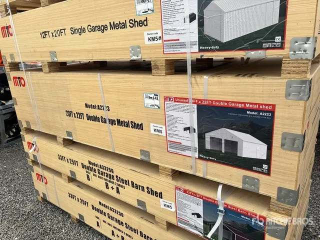 2026 MTO A2223 Double Garage Metal Shed (Unused)