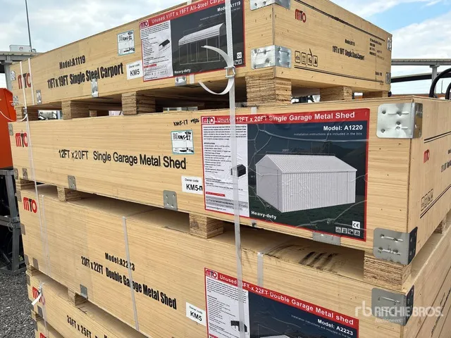 2026 MTO A1220 Single Garage Metal Shed (Unused)