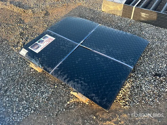 Quantity of (20) 3 ft x 4 ft Black Steel Diamond Plates (Unused)