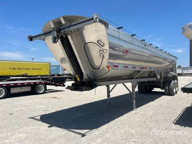 2019 Travis 35 ft T/A Aluminum Frameless End Dump Trailer