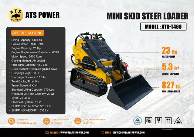 2026 ATS POWER ATS-T460 Mini Compact Track Loader (Unused)