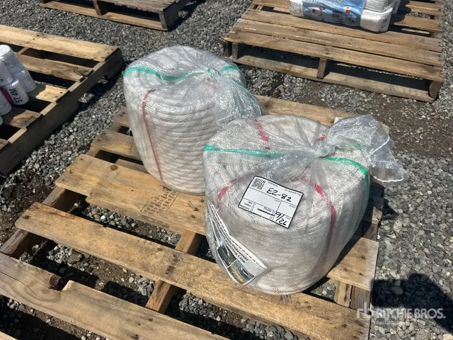 Quantity of (2) Rolls of 5/8 in x 328 ft High Strenght Polyester Rope (Unused)