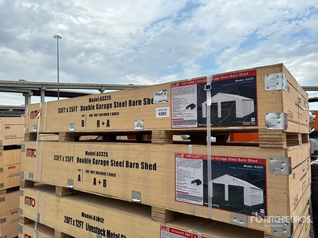 2026 MTO A3325 Double Garage Metal Shed (Unused)