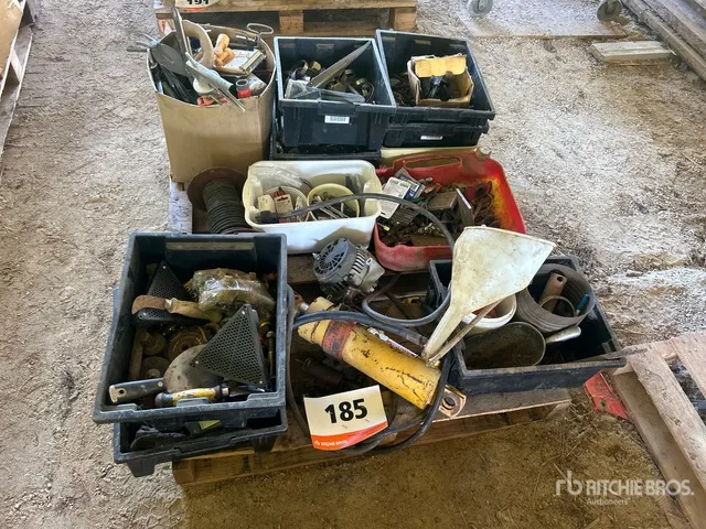 Quantity of Assorted Shop Parts, Hydraulic Cylinder, Alternator, Hardware & Fittings