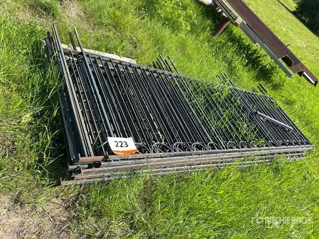 Quantity of (10) 11 ft x 4 ft Steel Fencing