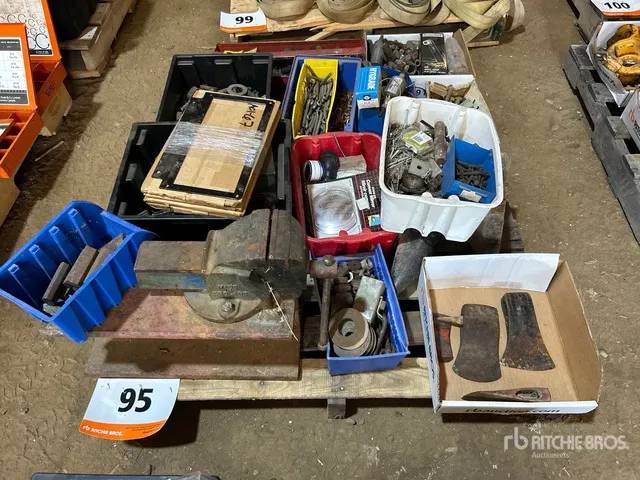 Quantity of Bolts, Nuts, Pins, Table Vice & Axe Head