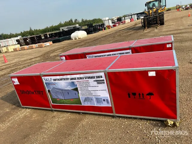 2026 SKLP SK-S5030 50 ft x 30 ft Large Scale Storage Shed (Unused)