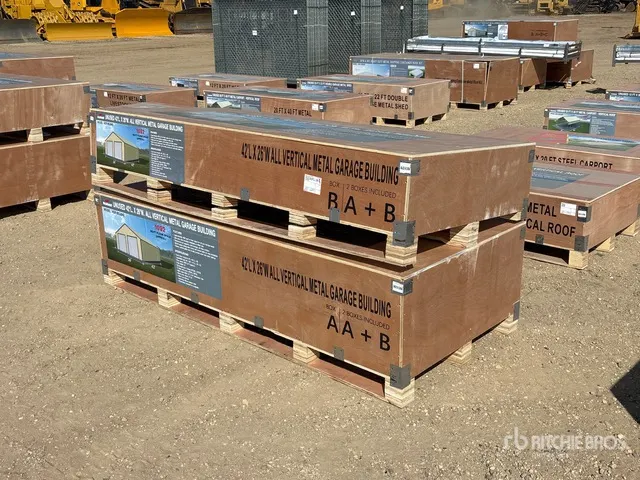 2026 AGR-MS2642 42 Ft x 26 Ft All Vertical Metal Garage Storage Building (Unused)