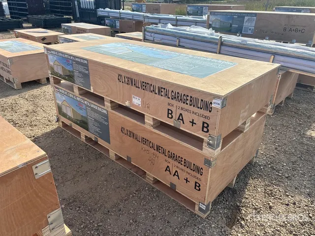 2026 AGR-MS2642 42 Ft x 26 Ft All Vertical Metal Garage Storage Building (Unused)