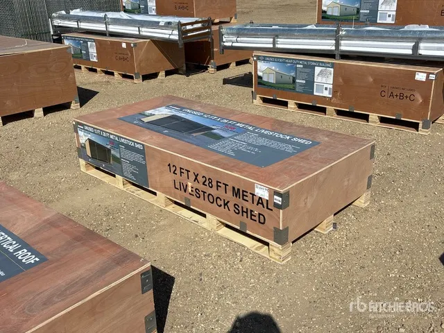 2026 AGR-LS1228 12 Ft x 28 Ft Metal Livestock Shelter (Unused)