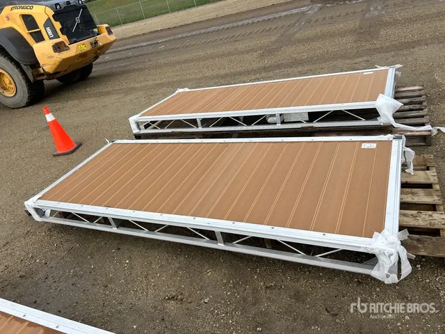 Quantity of (2) 2026 BYT BDF410 4 ft x 10 ft Aluminum Boat Dock Section Kit (Unused)