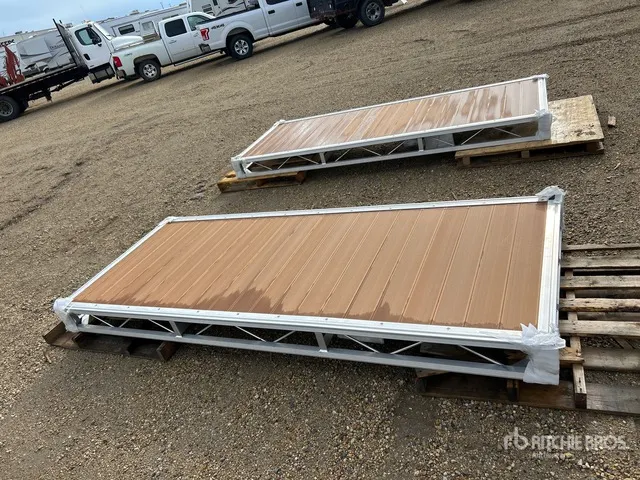 Quantity of (2) 2026 BYT BDF410 4 ft x 10 ft Aluminum Boat Dock Section Kit (Unused)