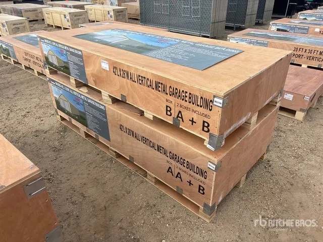 2026 AGR-MS2642 42 Ft x 26 Ft All Vertical Metal Garage Storage Building (Unused)