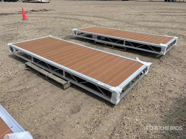 Quantity of (2) 2026 BYT BDF410 4 ft x 10 ft Aluminum Boat Dock Section Kit (Unused)