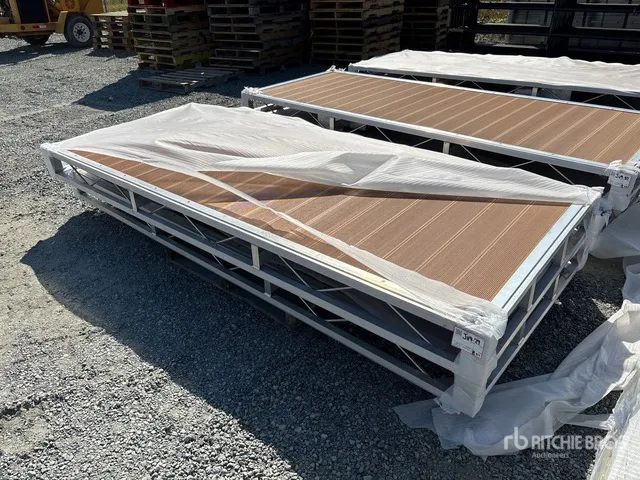 Quantity of (2) 2024 BYT BDF410 4 ft x 10 ft Aluminum Boat Dock Section Kit (Unused)