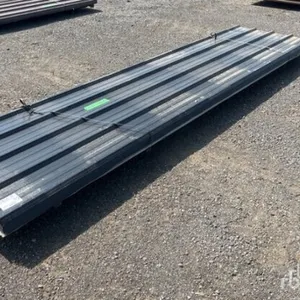 Quantity of (150) Sheets Black Steel Siding Roofing (Unused)