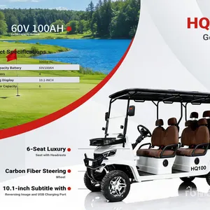 2026 HQ100 Electric White Six-Seater Golf Cart (Unused)