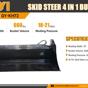 2026 GIYI GY-KH72 4 in 1 Skid Steer Bucket (Unused)