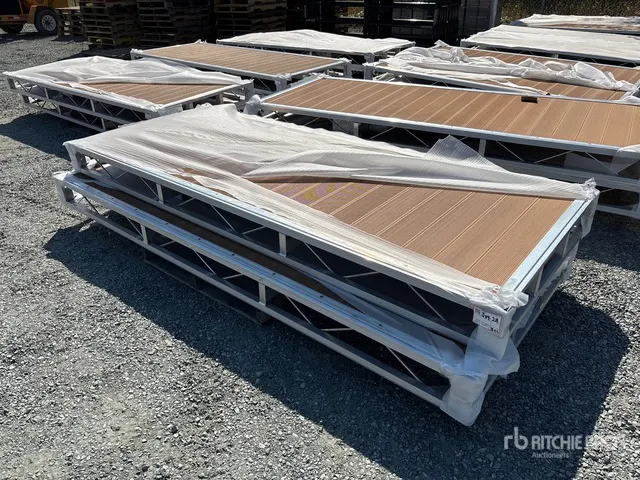 Quantity of (2) 2024 BYT BDF410 4 ft x 10 ft Aluminum Boat Dock Section Kit (Unused)