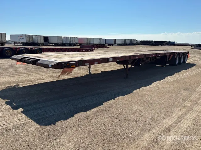 2002 Peerless PPT-75-53106-24A 67461 lb 53 ft 24-Wheel Flatbed Oilfield Trailer