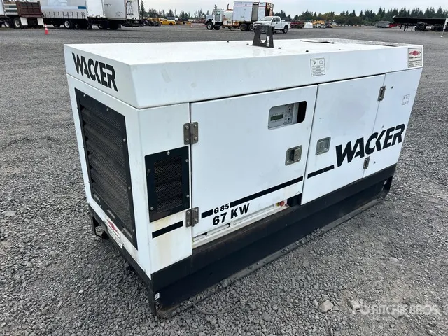 2007 Wacker G85 67 kW Skid-Mounted Generator Set