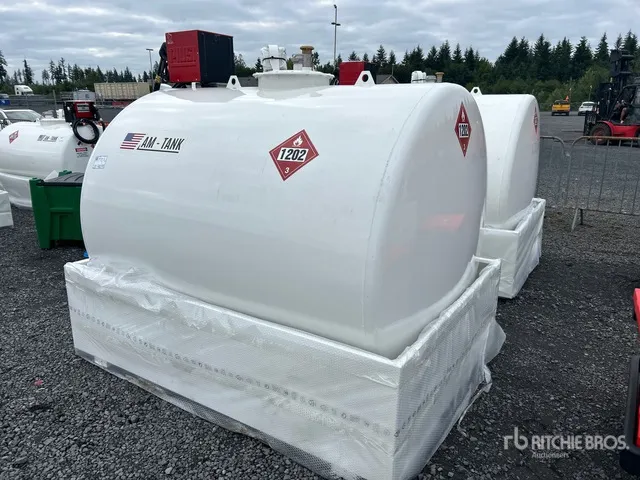 2026 AM Tank 1000 1000 gal Skid Mounted Steel Diesel Fuel Tank (Unused)