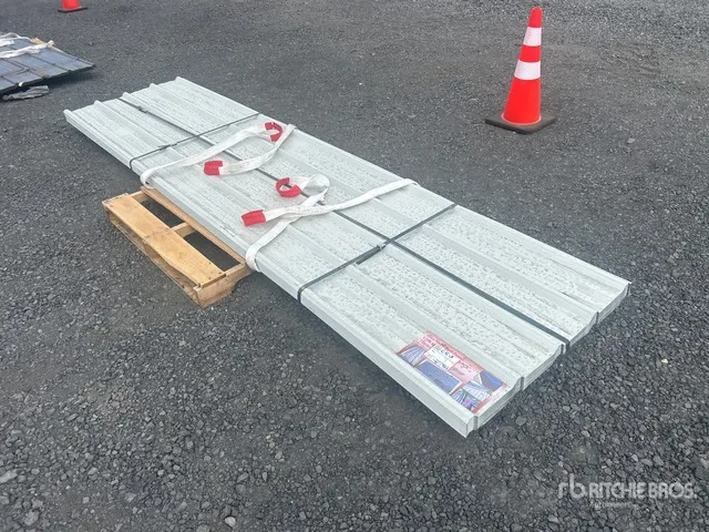 Quantity of (70) 12 Ft x 3 Ft White Metal Roof Panels