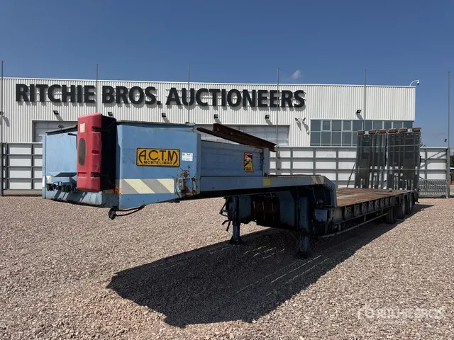 2007 Actm S46315 Semi Remorque Porte Engin 3 Essieux Tri/A Lowboy Trailer