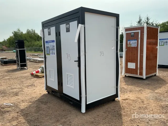 3 ft 2 in x 4 ft 2 Person Double Portable Toilet (Unused)