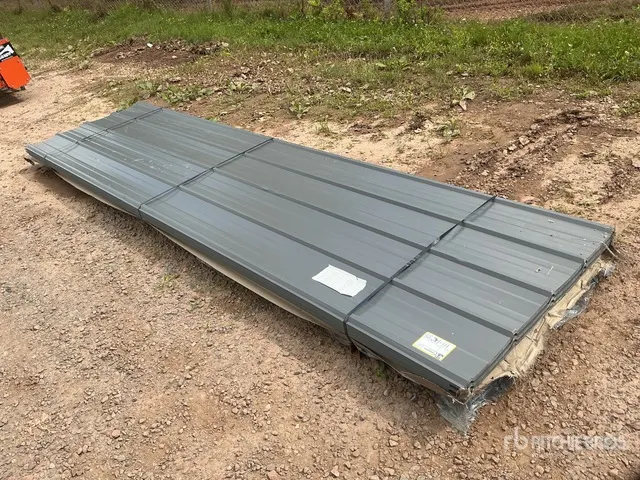 Quantity of (100) 3 ft x 12 ft Grey Metal Roof Panels (Unused)