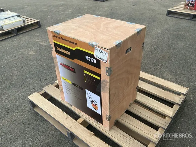 2026 Powertek MS120 Vibratory Plate Compactor (Unused)
