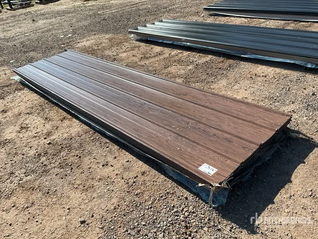 Quantity of (100) 3 ft x 12 ft Brown Metal Roof Panels (Unused)