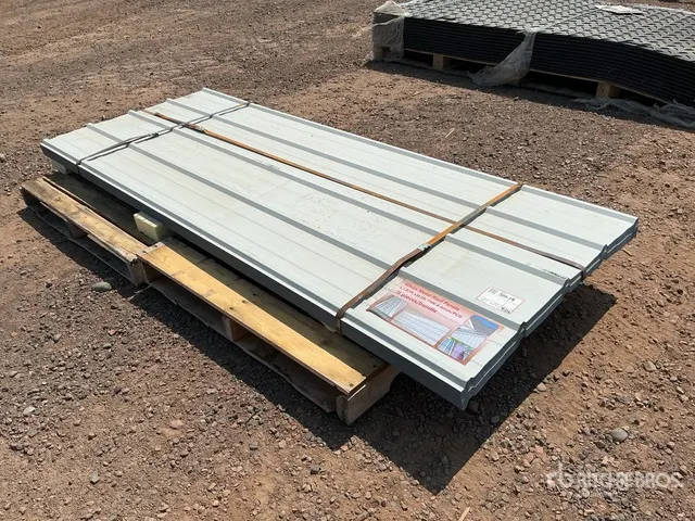 Quantity of (70) 3 ft x 8 ft White Metal Roof Panels (Unused)