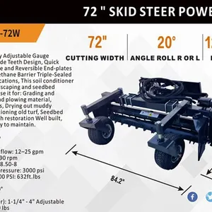 2026 ARTEER SSPR-72W 72 in Skid Steer Power Rake (Unused)