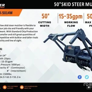 2026 ARTEER RK-5014W 50 in Skid Steer Mulcher (Unused)
