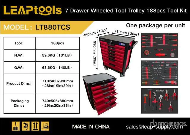 Quantity of (2) 2026 LEAPtools LT880TCS Tool Box (Unused)