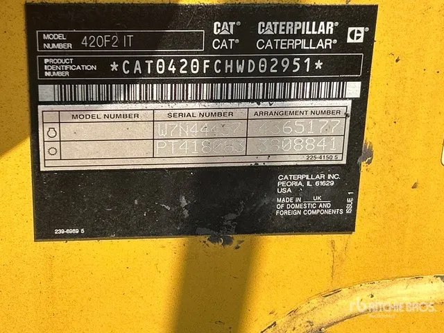 2018 Cat 420F2 IT 4x4 Backhoe Loader