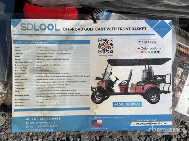 2026 SDLOOL SL-GC42S Electric Off-Road Golf Cart (Unused)